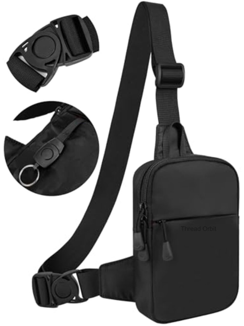 Water-Resistant Nylon Sling Bag Small Crossbody Chest Bag for Men